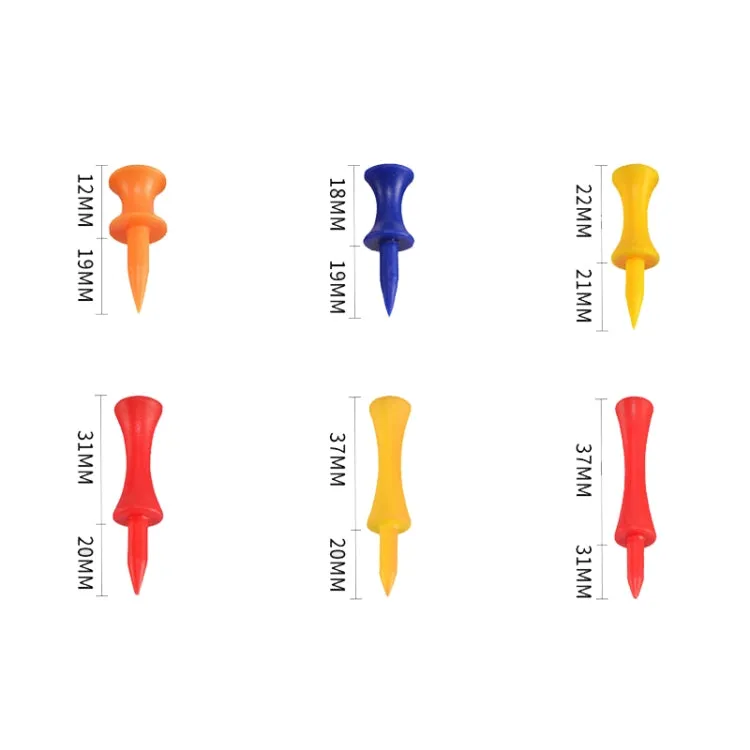 60 PCS PGM QT012 Golf Ribbon Needle Golf Plastic Ball TEE, Random Color Delivery, Specification: 31mm