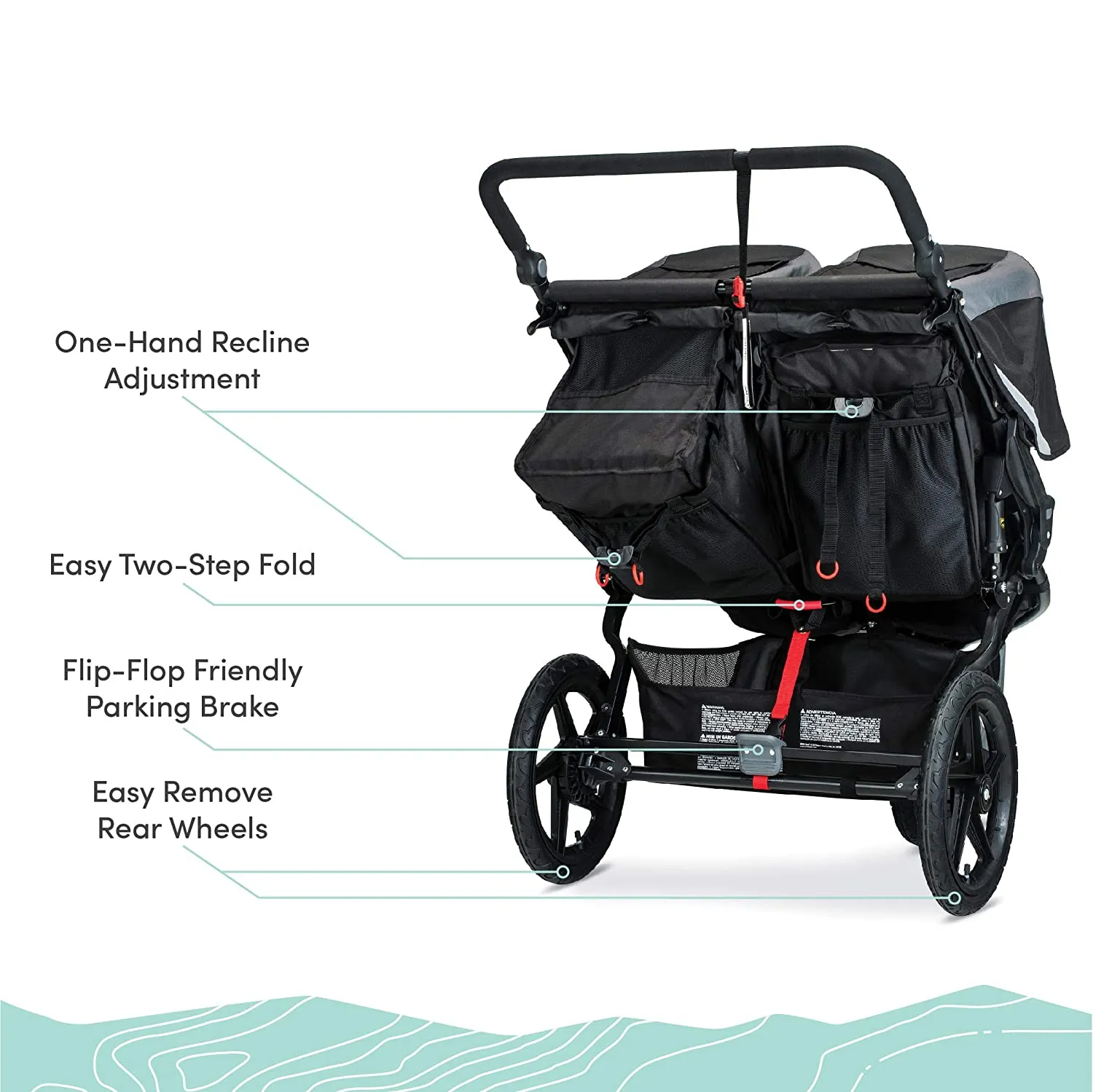 BOB Revolution Flex Duallie 3.0 Double Jogging Stroller