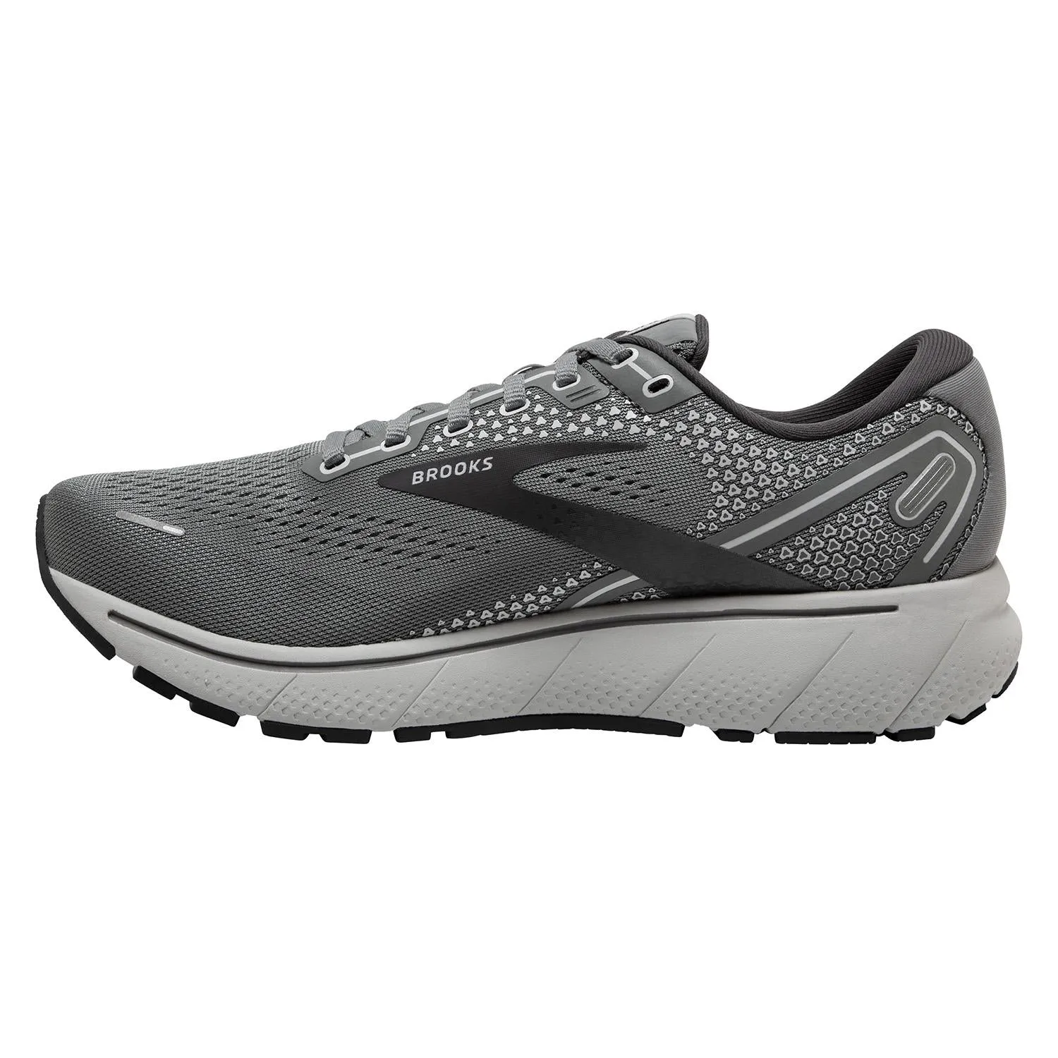 Brooks Mens Ghost 14 D Running Shoe - Grey