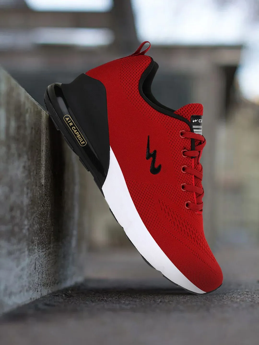 Campus Men Red Mesh Running Shoes