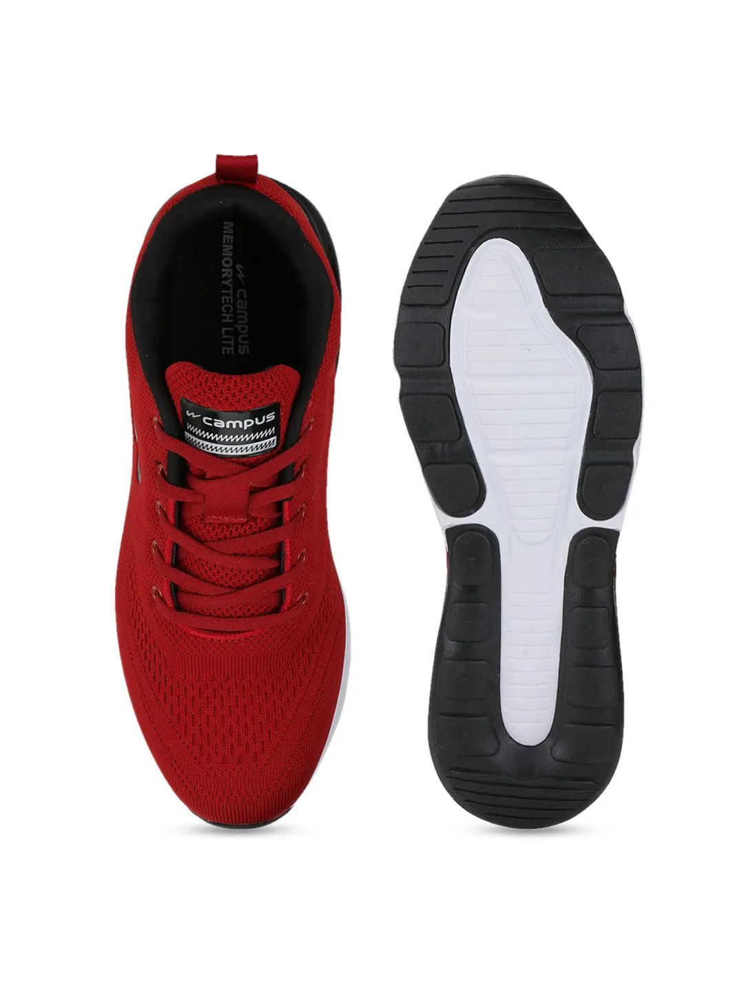 Campus Men Red Mesh Running Shoes