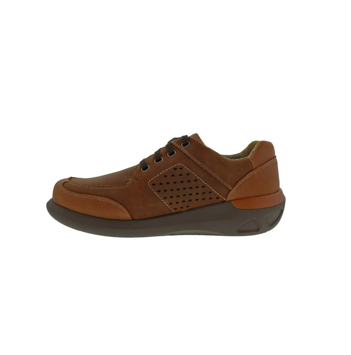 Drew Miles Men Casual Shoe In Camel Leather