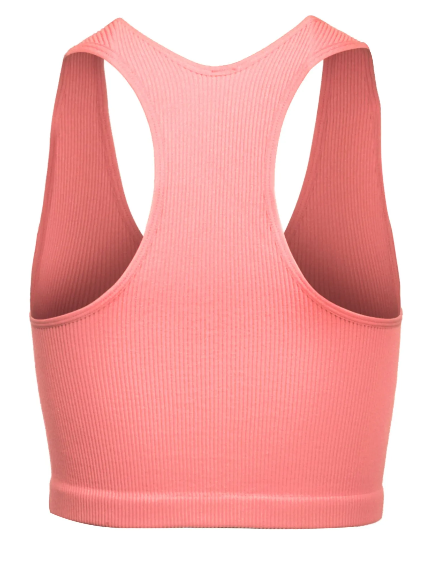 KOGMO Womens Ribbed Racerback Crop Tank Top