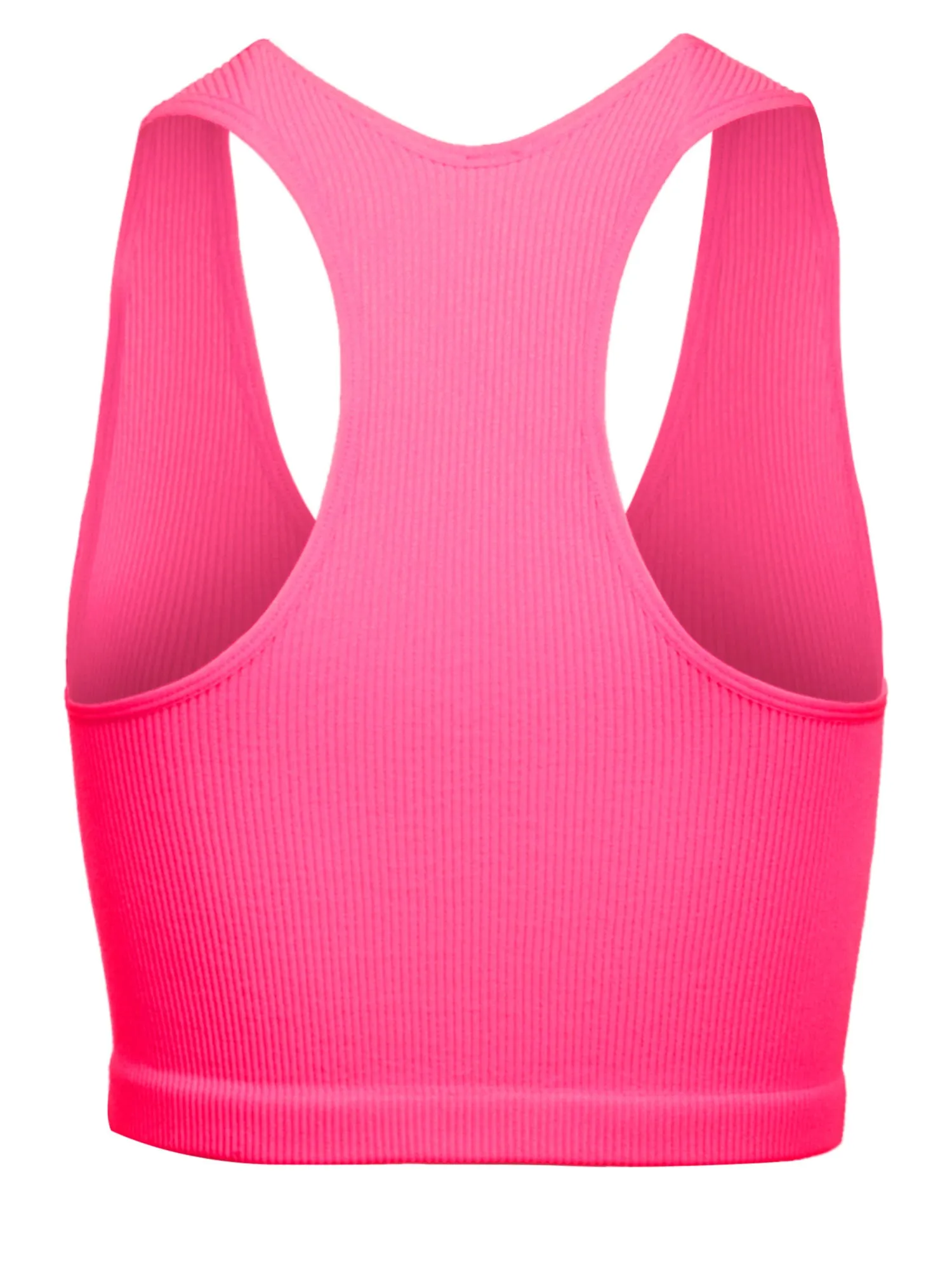 KOGMO Womens Ribbed Racerback Crop Tank Top