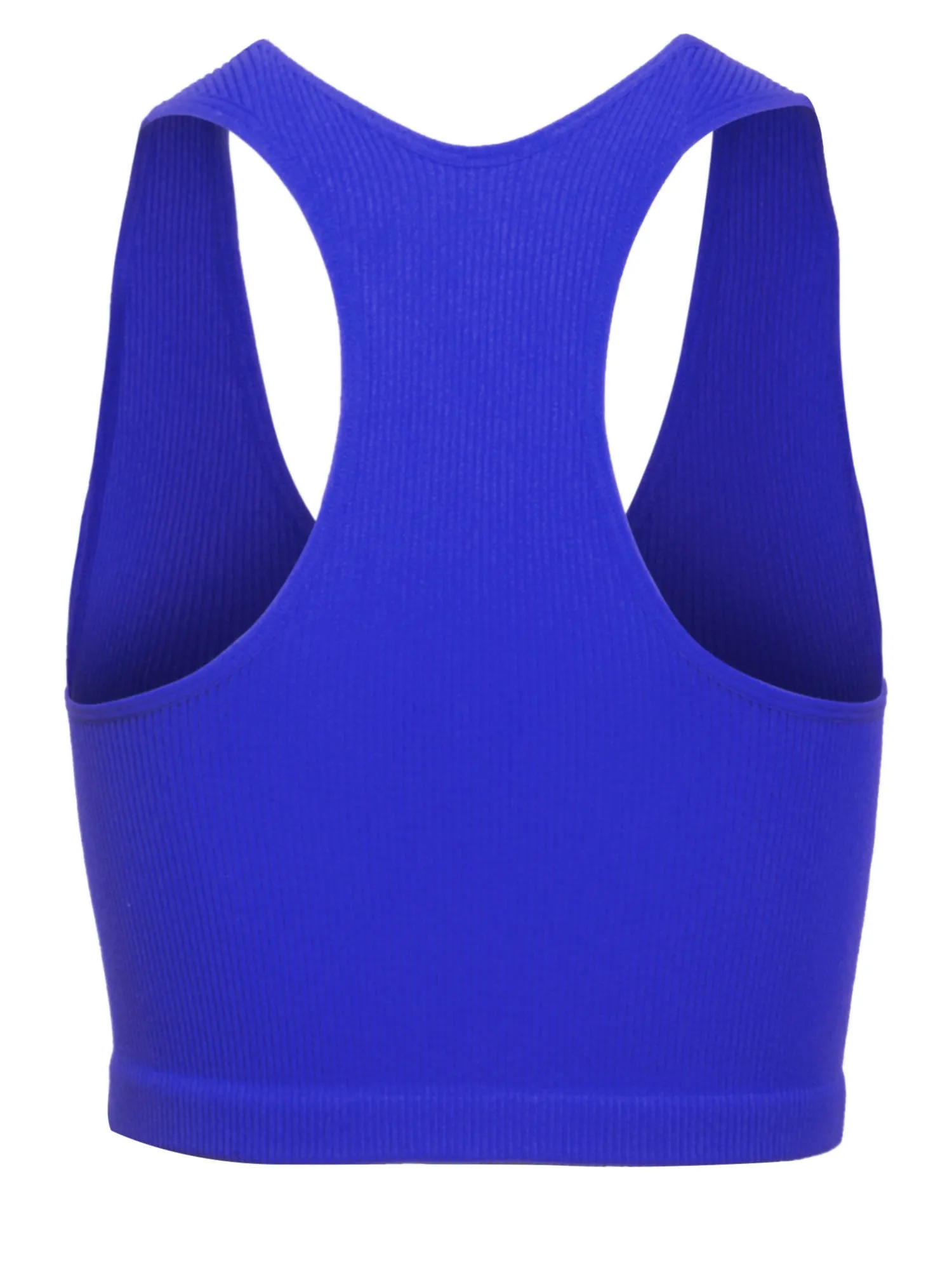 KOGMO Womens Ribbed Racerback Crop Tank Top