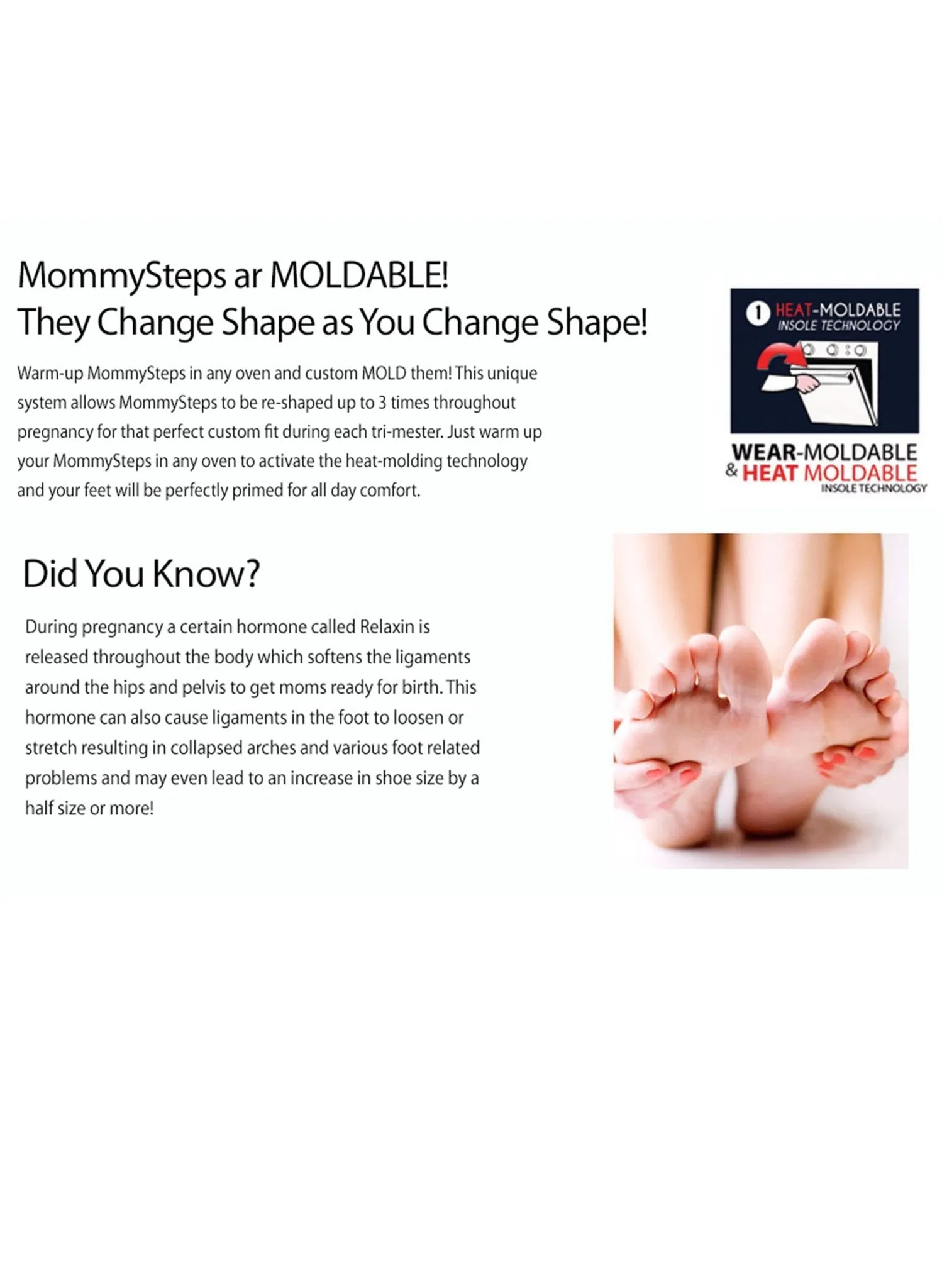 Maternity Insoles - Athletic/Active Style