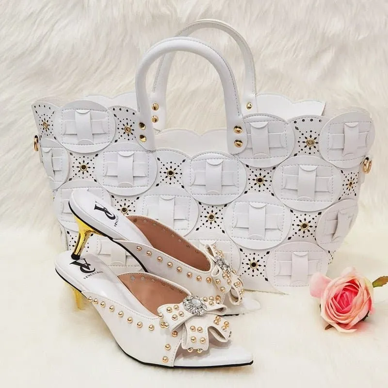 Rivet Style Shoes and Bag to Match