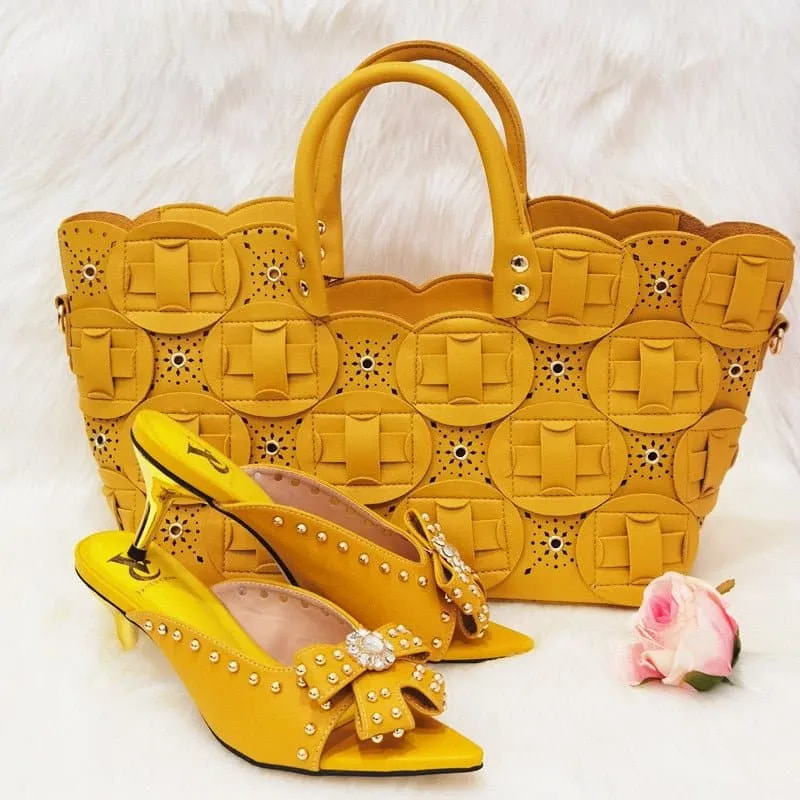 Rivet Style Shoes and Bag to Match
