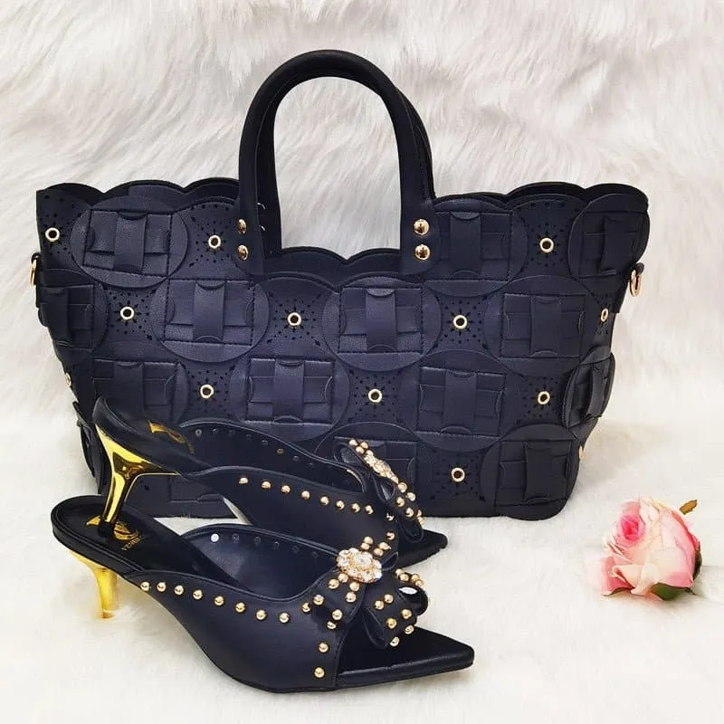 Rivet Style Shoes and Bag to Match