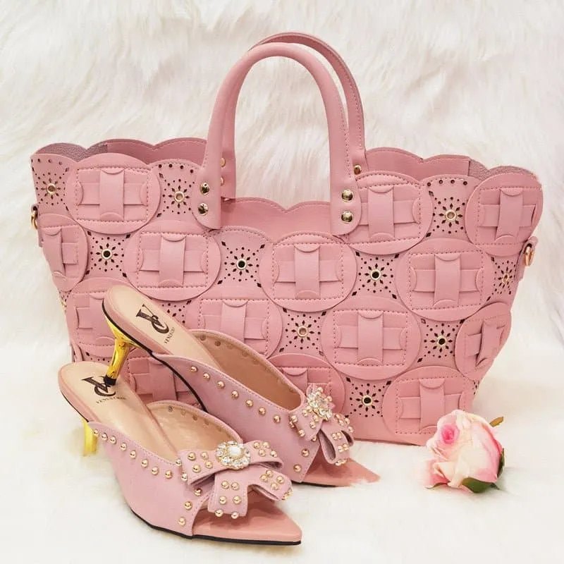 Rivet Style Shoes and Bag to Match